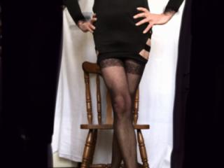 Little black dress and heels 2 of 19