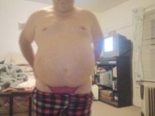 61old crossdressing  in thong and pj bottoms 13 of 16