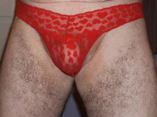 Front View In Wifes Thongs