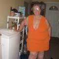 Sexy pics of me in orange dress