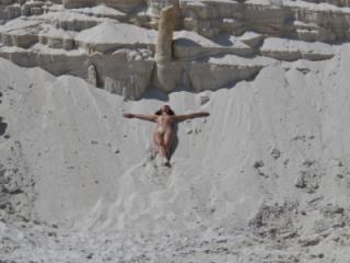 Bathing in white clay quarry 17 of 20