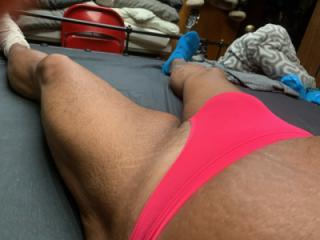 Love my hot pink thong! Would you suck me? 2 of 17