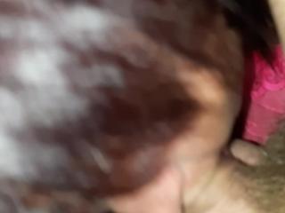 Sucking a big cock.
