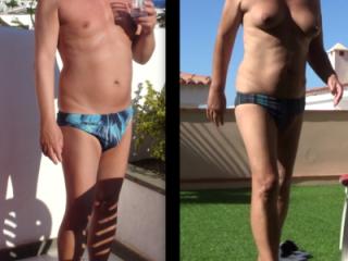 Befor and after female hormon injections 3 of 8