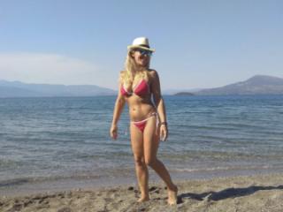 Blonde MILF Wife Beach 2 of 5