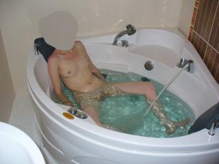 My wife playing in the jacuzzi 8 of 15