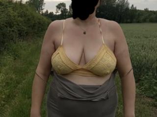 Outdoors and looking hot and sexy