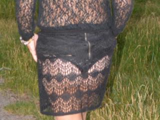 Sheer Black Lace Worn at Some Parks 3 of 19