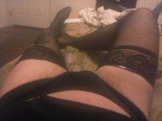 time to play in silky hose.... 2 of 4