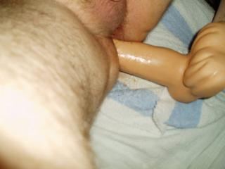 My very long dildo complet in my ass 3 of 12