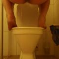 I pee on a closed toilet seat soaking...