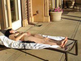 Sunning naked at the golf course condo. 7 of 12