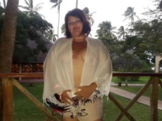 Bbw wife Deidre in white 7 of 11