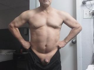 Old guy Flexing my small muscles 7 of 12