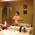 Naked in the hall bathroom and bedroom