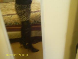 Me in my leather thigh highs and new leggins 11 of 13