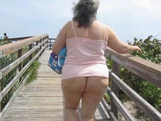 walking up ramp at playalinda nude beach....lot 13