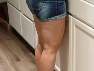 Wife kicking in in shorts 2 of 4