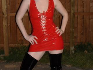 Red Latex Dress 1 of 4
