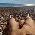 Hard on the nude beach