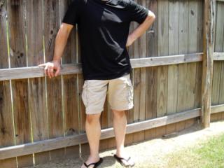 Taking it all off outdoors. 4 of 16