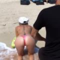 Wife in Mexico with cabana boy