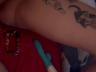 Horny girl playtime with her dildo
