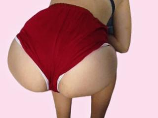 Pussy and ass in red shorts 🍒 2 of 7