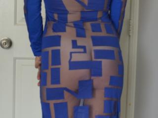 Trying on the blue outfit 1 of 17