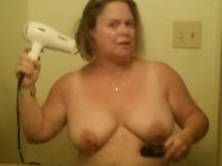 Showing off my small 3-4inch erect cock while my wife lusts for other men. 1 of 7
