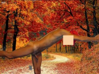 Photoshop series:   Naked yoga 2 of 8