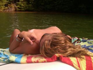 More lake pics of my hotwife Jamie…. 9 of 10