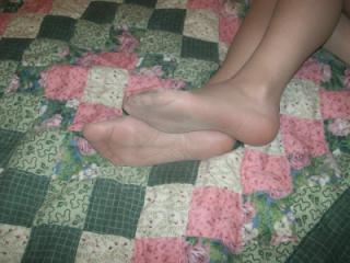Slut wifes feet in a bulls bed 1 of 12