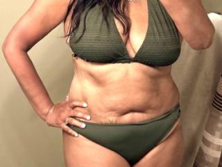 Busty Nadine Green Bikini 5 of 20