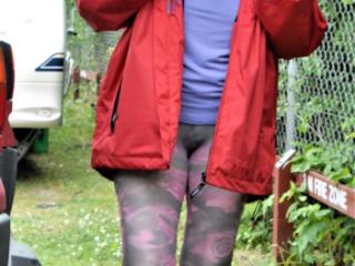 Lisa public in phantyhose, no bra 1 of 17