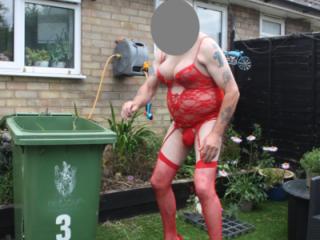 enjoying gardening yesterday