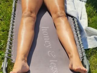 Naked Sunbathing with Legs! 6 of 20