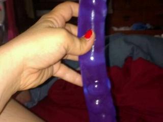 Purple double ended dildo wife seeks girl for the other end of the dildo 10 of 13