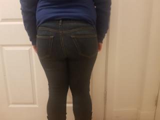 Tight Skinny Blue Jeans 1 of 5