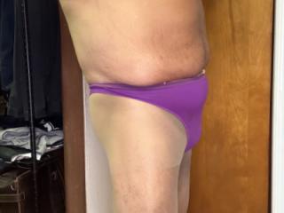 Purple thongs with stockings 15 of 20