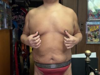 Red thong with Spike belt 11 of 12