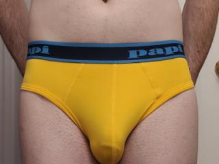Do you like my new yellow pantie? 2 of 7