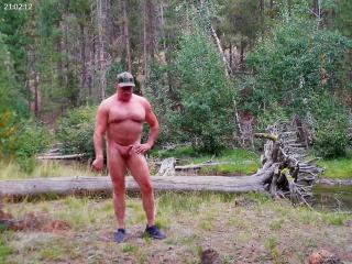 Naked in the wilderness.