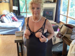 AttireWorn on 71st. Birthday with stretchy form fitted stretch   LBD 6 of 9