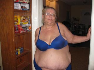 Blue bra and panties 2 of 9