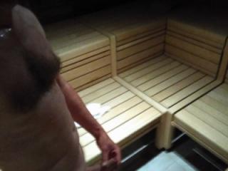 playing in hotel pool and sauna 4 of 8
