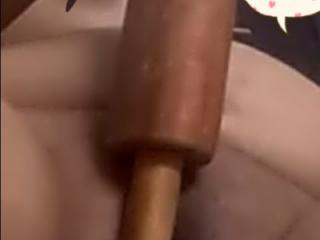 Wild sex with wooden rod 12 of 20