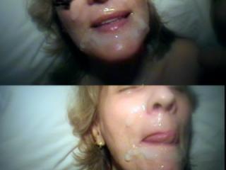 Hubby came on my face 6 times in a row (photo set) 17 of 20