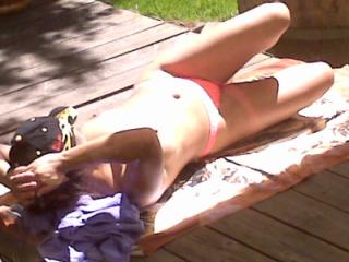 Sun Bathing on my deck 7 of 13