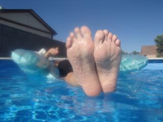 feet in the pool and after 2 of 9